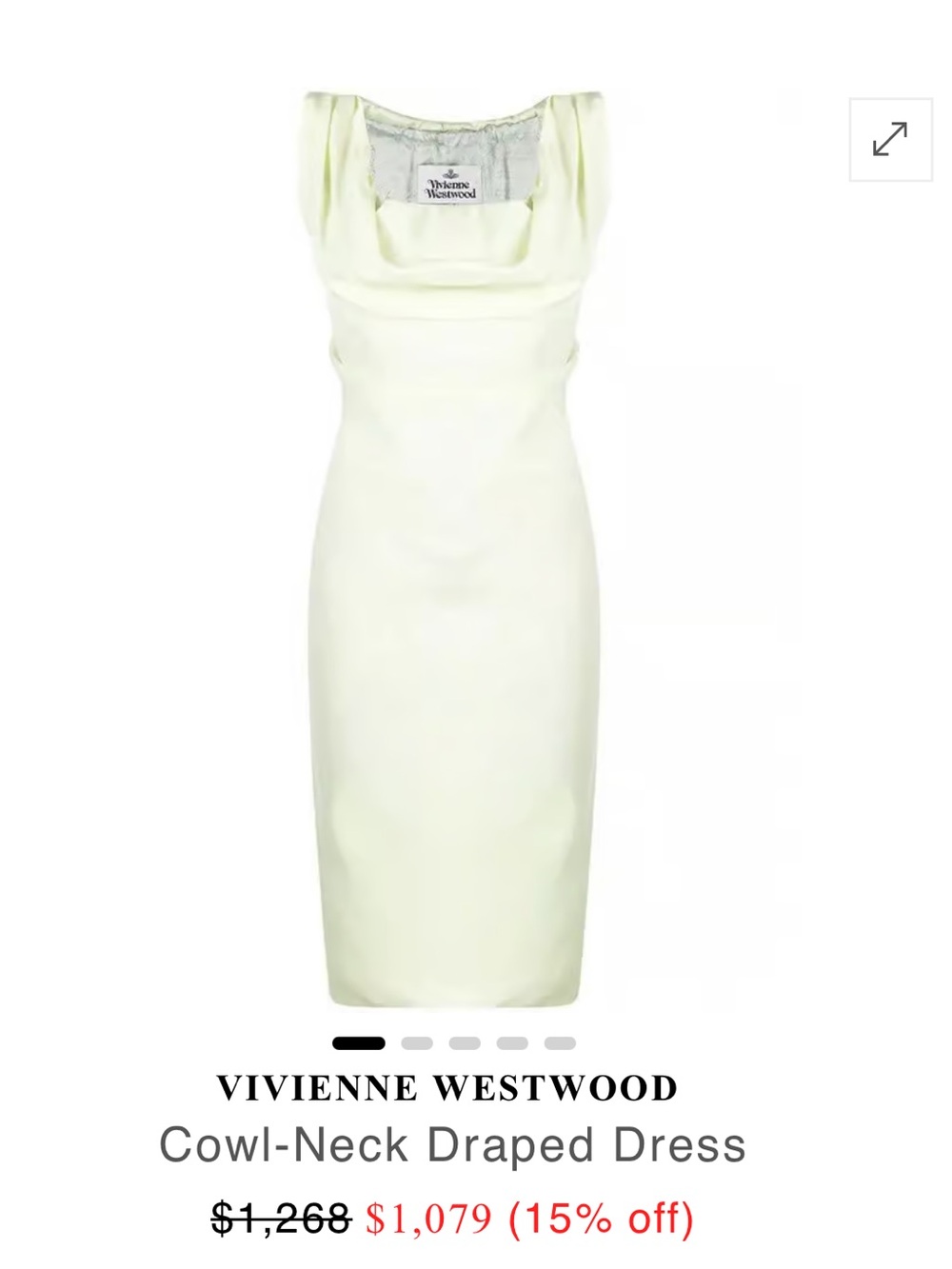 Vivienne Westwood Pastel Green Crowl neck pencil dress - Picture 2 of 11